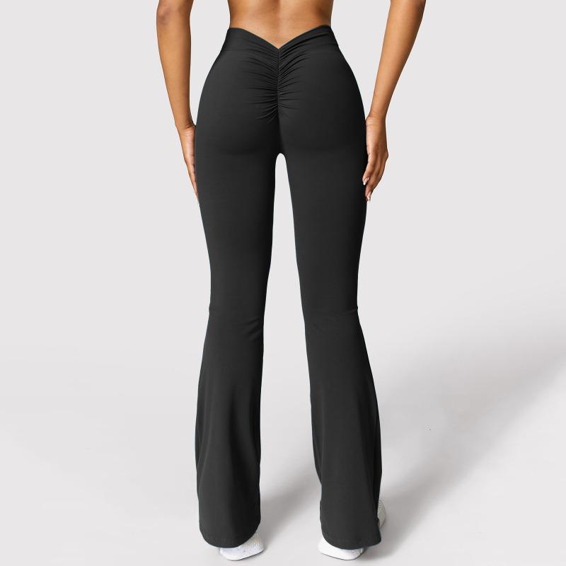Women High Waist Flared Yoga Pants Workout Fitness Long Leggings