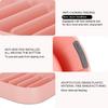 Food Grade Plastic Square Shape Pet Slow Food Anti Choking Feeding Bowl Supplies with Bottom