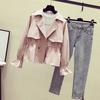 Giacca a vento da donna con colletto rovesciato Cappotto Capospalla Cappotto Monocolore Trench Top aderenti Cappotto