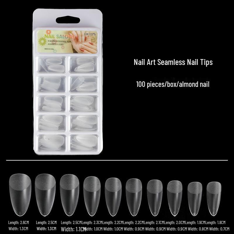 Ultra-Dünne Mattierte Dual-Use Nagelspitzen - 100 Stück Trapez & Wassertropfen Extensions