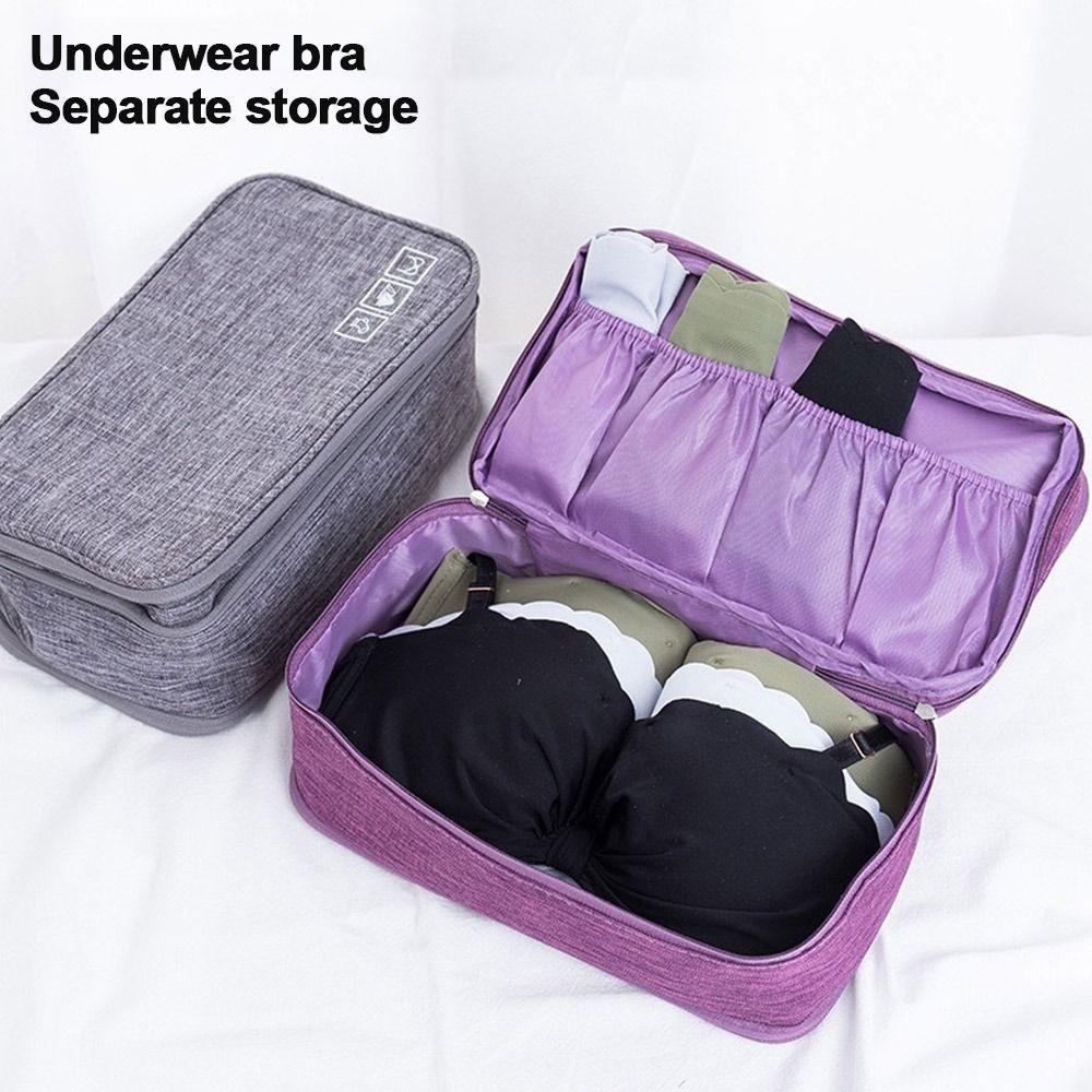 Multi-Compartment Travel Underwear Storage Bag Waterproof Cosmetic Wash Package Bag  Business Trip