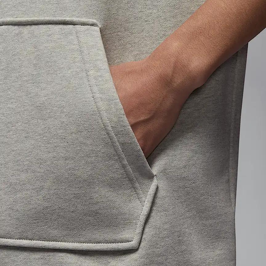 Jordan Sportovní Dri-Fit Crossover Mikina bez rukávů Pánské mikiny Melírovaná šedá Bílá HF9939050