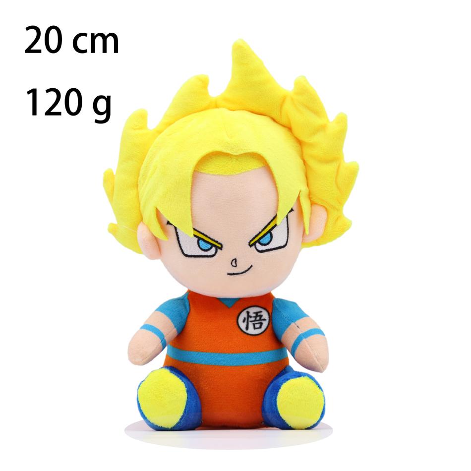 20cm DragonBall Japan Anime Plush Toys Super Saiyan Goku Vegeta Picollo Trunks Gohan Cartoon Figure Stuffed Dolls Child Gifts Cuddly Fluffy Huggable