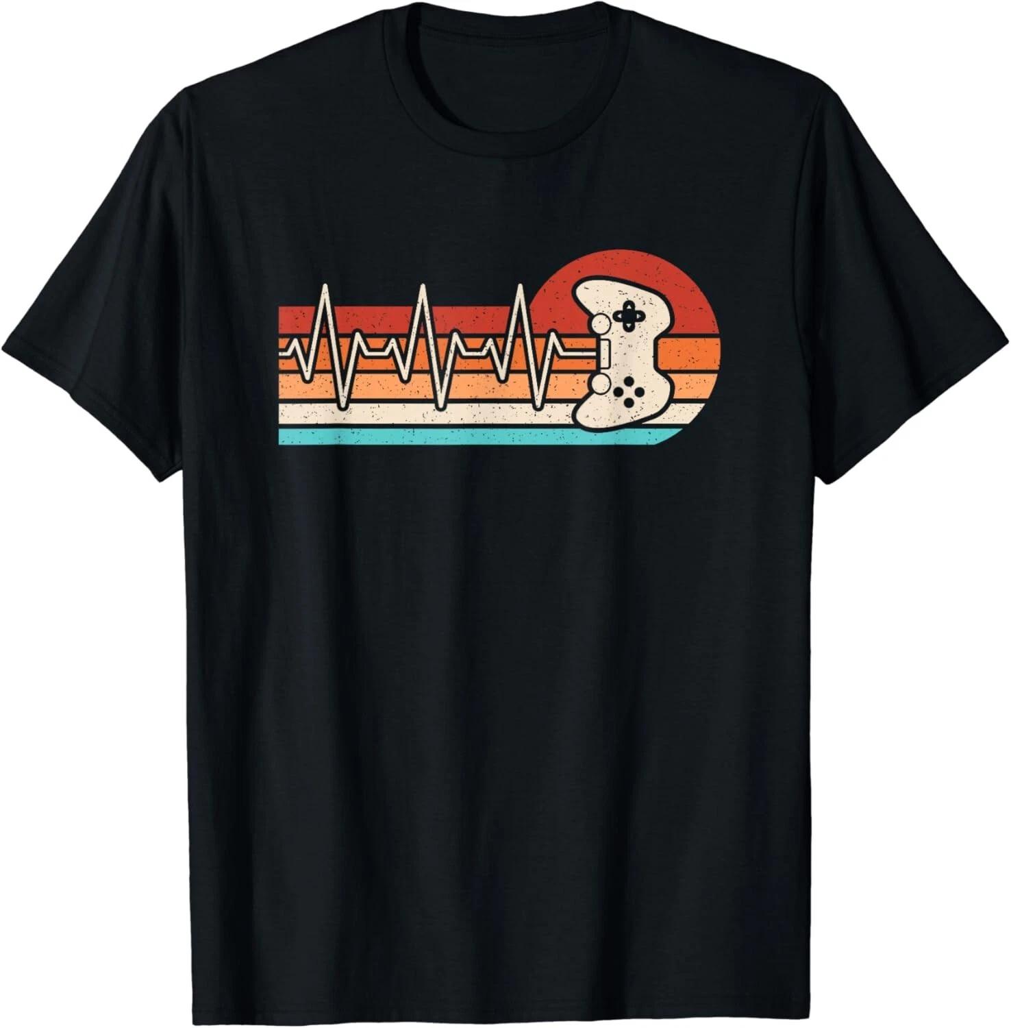 Gamer Heartbeat Gaming Video Games Men Teen Boys Gift Unisex T-Shirt S
