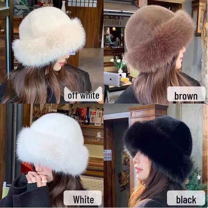 Women's Faux Mink Fur Winter Fisherman Hat - Ethnic Style, Windproof, Warm, Ear Protection, Versatile Plush Mongolian Design