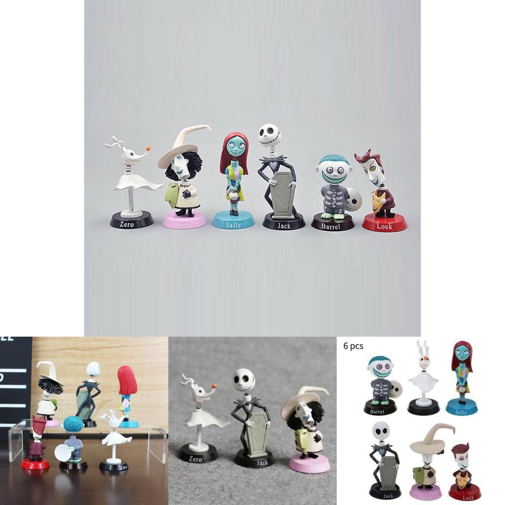Nightmare Before Christmas Jack Skellington Figurines Set For Play Or Display