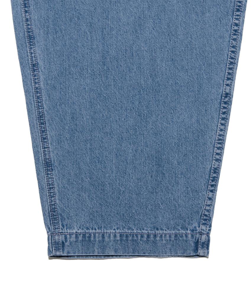 LEE Men Webbing Belt Linen Denim Pants Indigo Light