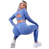 Europäisches & Amerikanisches Nahtloses High-Waisted Yoga Set - Zweiteiliges Damen-Fitness-Outfit