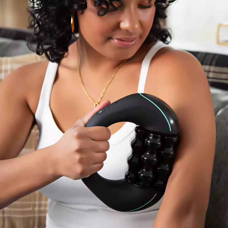 Rolling Percussive Massager Whole Body Fatigue Relief Deep Tissue and Muscle Recovery Rechargeable Powerful 3-Speed Spin