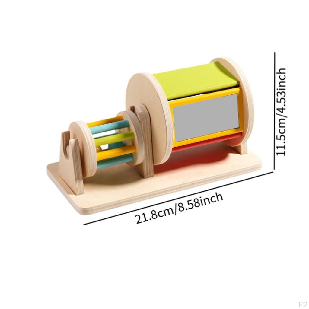 Montessori Drehtrommel Sensorische Entwicklungsspielzeuge Farberkennung Rollendes Lernspielzeug für