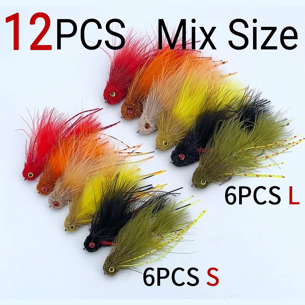 Artikulovaný streamerový muška s jelení srstí Bass Bug & Design s dvojháčkem Fish Spine pro velkou zvěř ve slané vodě, Efektivní rybářská nástraha