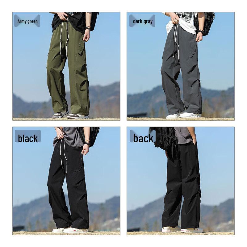 JEANSWEST Men's Outdoor Functional Straight-Leg Cargo Pants