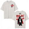 King of Pop Michael Jackson Tour Gewaschenes Vintage T-Shirt Herren Harajuku High Street T-Shirts Lässiges Baumwolle Übergroßes T-Shirt