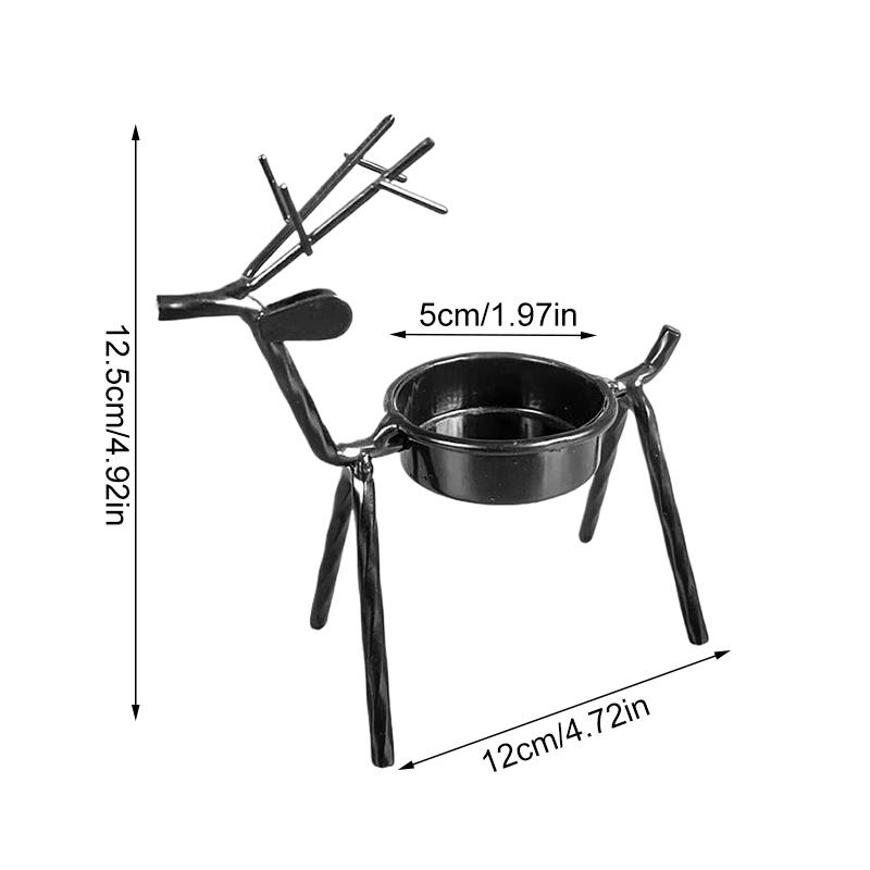 1PC Handicrafts Durable Candle Holders Home Iron Tabletop Sturdy Atmosphere Deer Decoration Ornaments