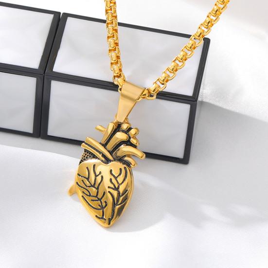 2Pcs Heart Charm Couple Necklace Love Keepsake Necklace Hypoallergenic Heart Necklace Gift for Anniversary Valentine's Day