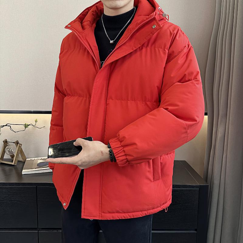 

Paul New Trendy Loose Fit Autumn/Winter Cotton Jacket - Thickened Plus Fleece Versatile Coat 2XL (160—180 jin) червоний