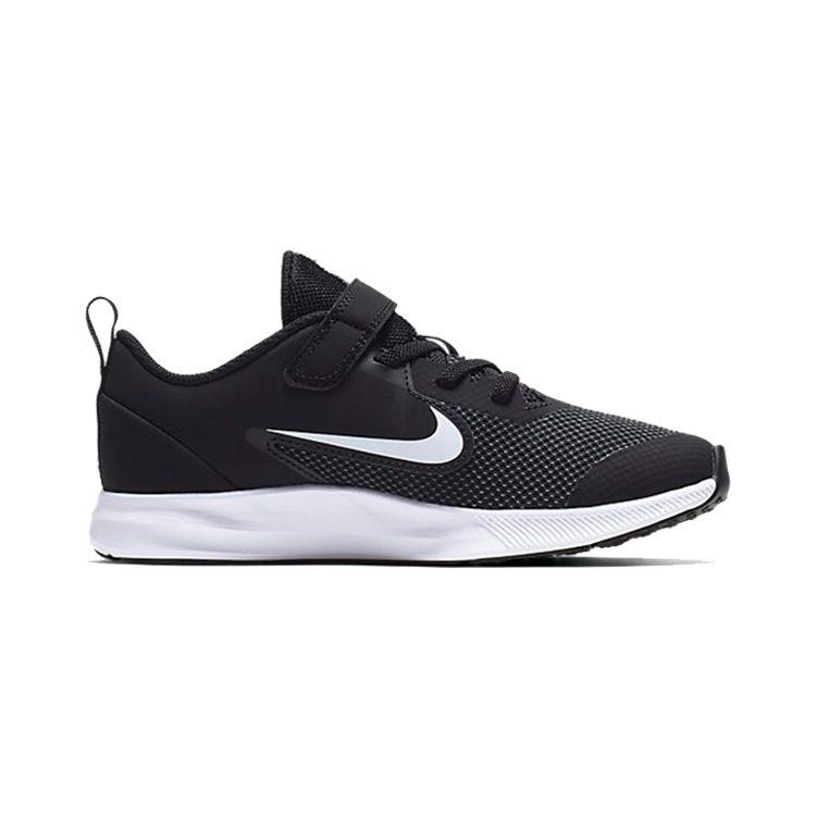 Nike Downshifter 9 Low top Kids' Running Shoes Black White Children Aged 3 7 Years Old AR4138-002
