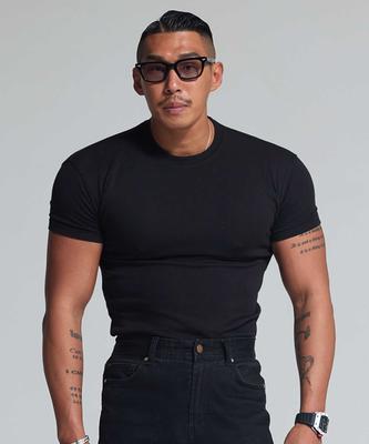 ASTROVE Maxgain Muscle Fit Short Sleeve T-Shirt Black