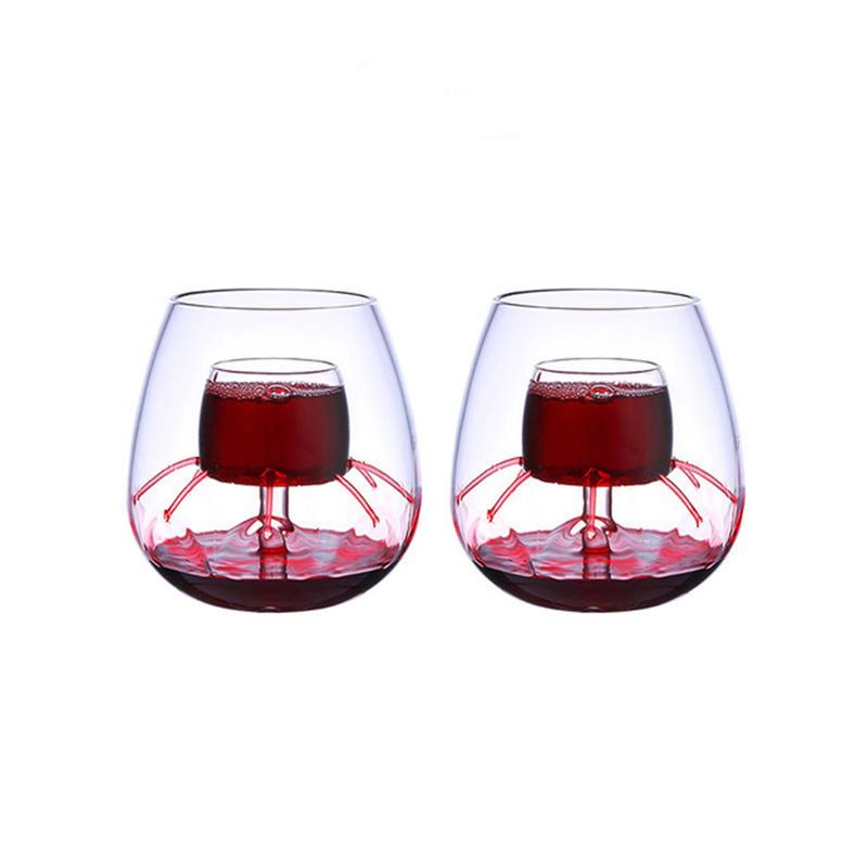 Lead-Free Glass Wine Set, Red Wine Glass, Household Large-Capacity Goblet, Footless Glass, Grape Champagne Glass, 520Ml