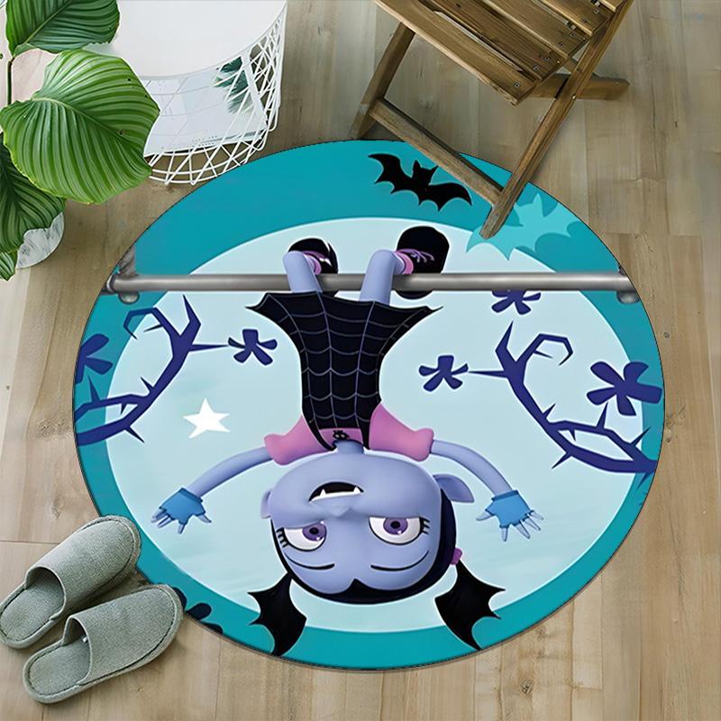 1pc Vampirina1 Print Round Carpet Chair Round Carpet Suitable for Bedroom Living Room Home Decorative Carpet
