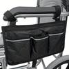 Wheelchair Side Armrest Bag Reflective Strip Portable Velcro Polyester Storage and Hanging Bag