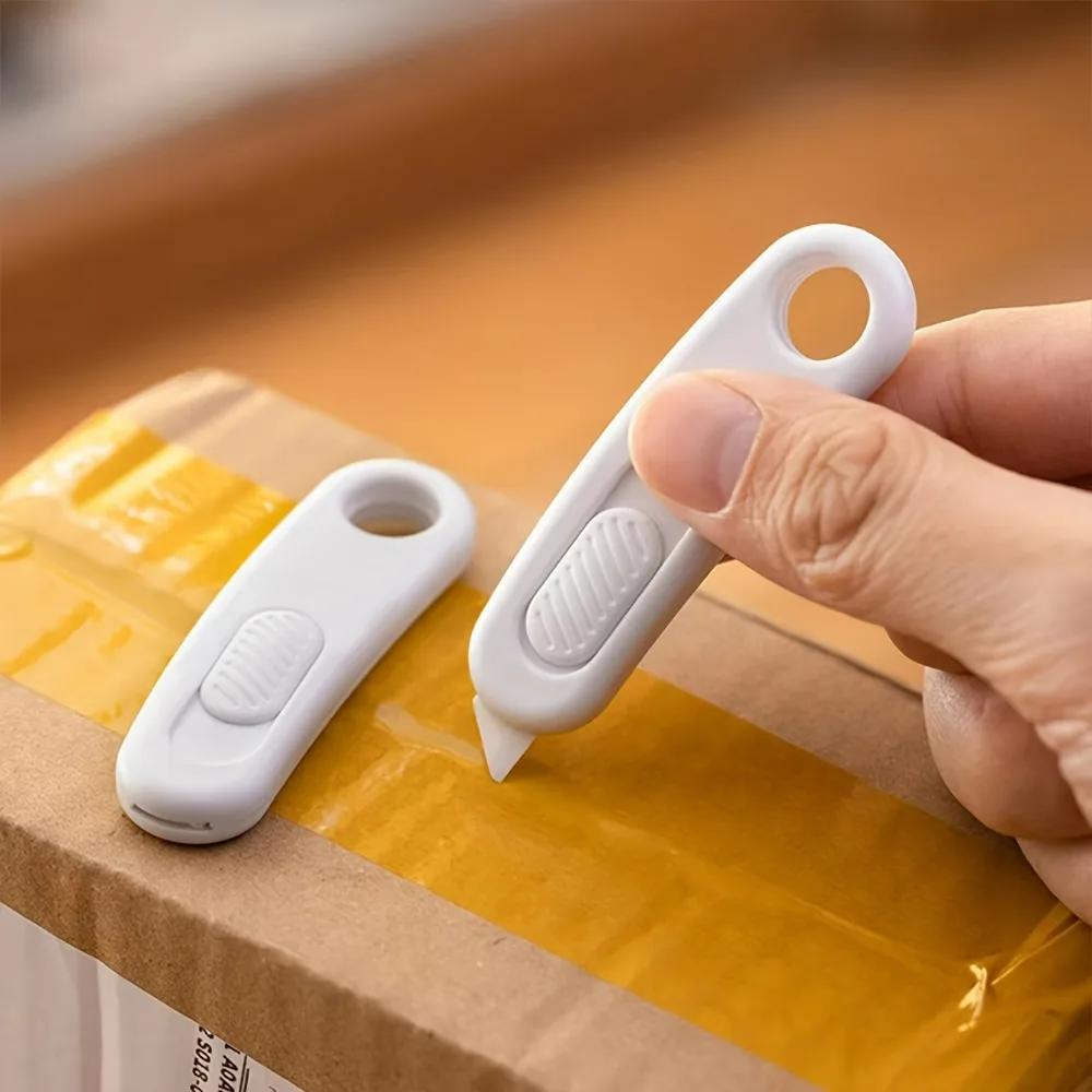 1Pc Mini Box Cutter Paper Cutter Portable Folding Knife Pocket Knife Replaceable Blade Opening Envelope Carton Unbox Tool