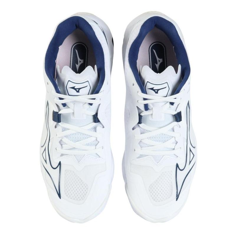 Mizuno Wave Lightning Z8 Unisex Low Top Badminton Shoes White Blue V1GA240061