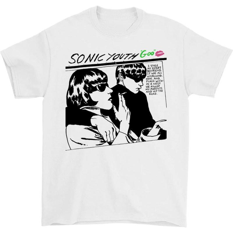 ZX SONIC YOUTH Sonic Youth Band Rock Punk Casual TShirt Mens and Womens Luxury Band Brand Top