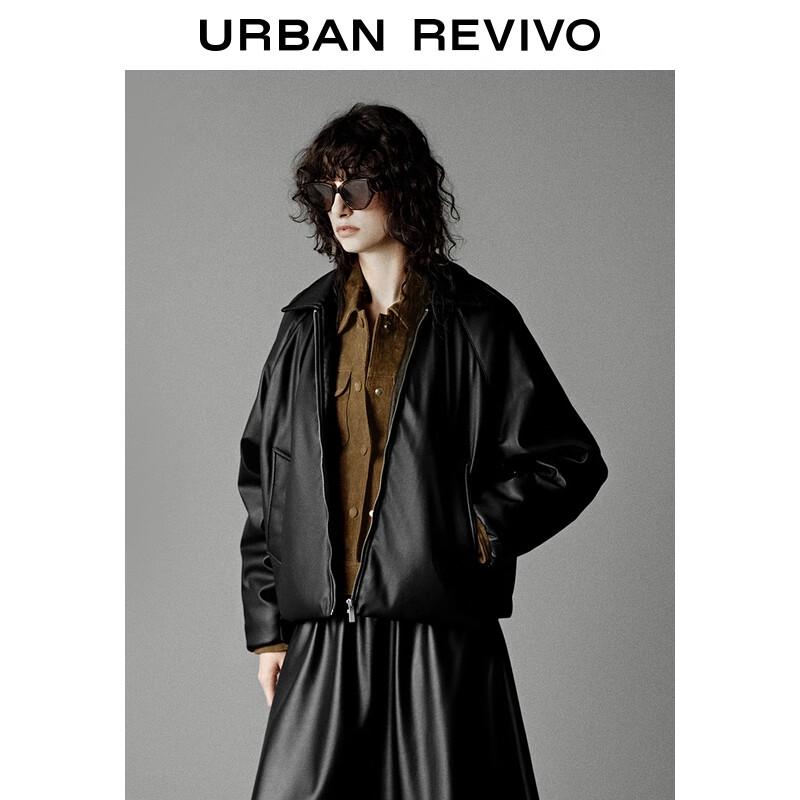 UR Women's Simple Lapel Zipper Cotton Jacket UWG150086