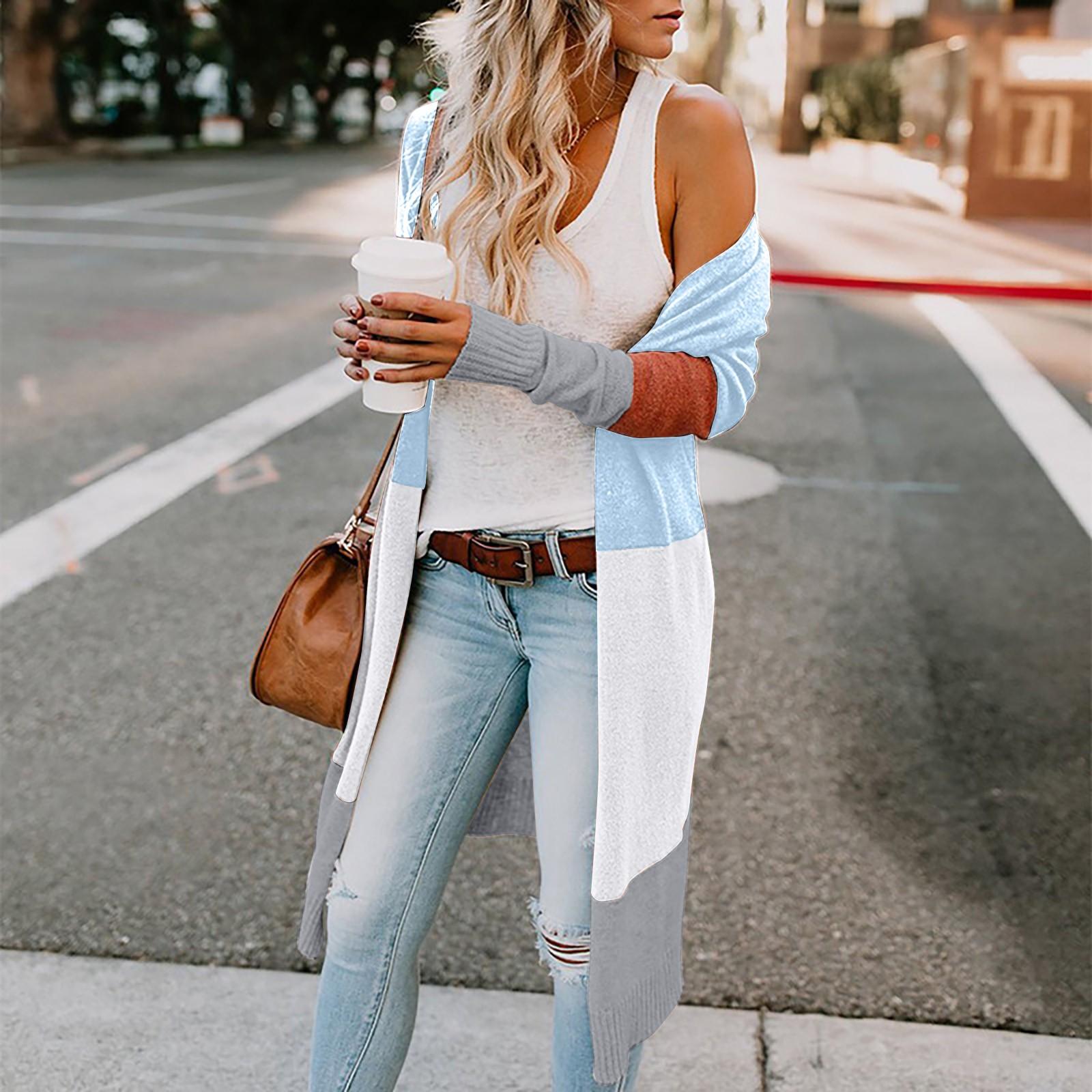 

Women s Sweater Have More Cash Than Can Be Accounted For Split Cardigan Coat M синій