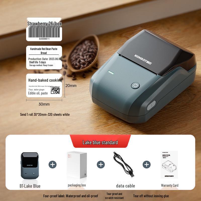 B1 Food Label & Tag Printer for Baking, Tea & Clothing
