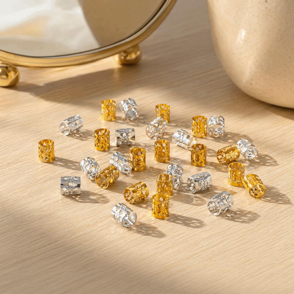 Fashion Metal Hair Cuffs Durable Hair Decoration Rings Braiding Hair Accessories  Beauty Decoration