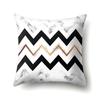 Polyester Pillow Case Nordic Ins Style Marble Geometric Printed Peach Leather Velvet Living Room Sofa Pillow Case
