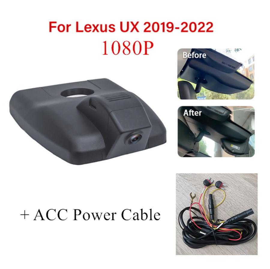 1 Set 1080P WIFI Dvr Car Dash Cam Driving Video Recorder For Lexus UX 2019-2022