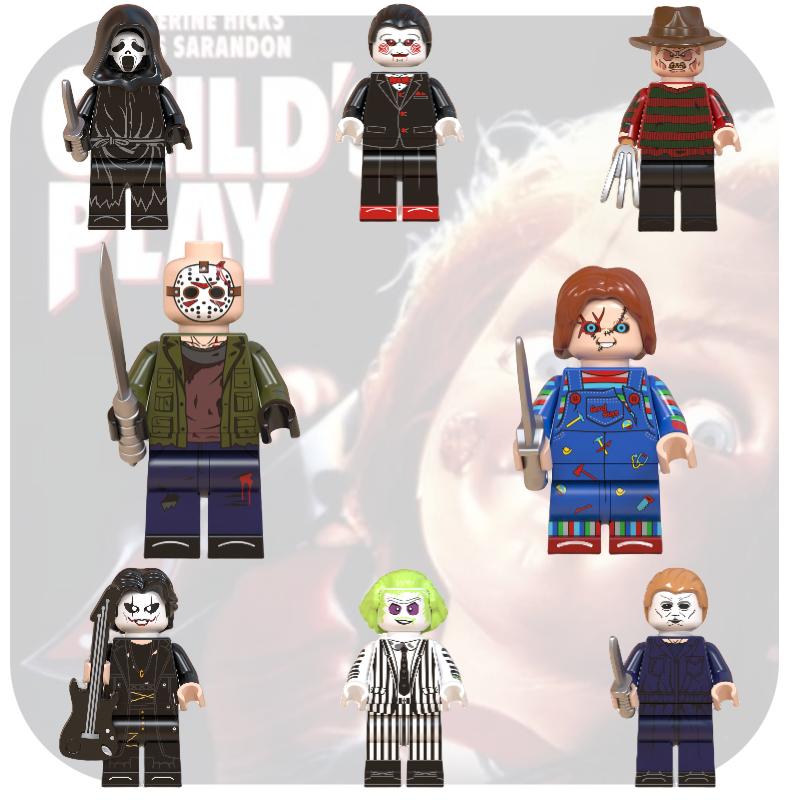 Play 8pcs Childs Scream Mini Figure Assembly Building Blocks Diy Kids Toy Gift