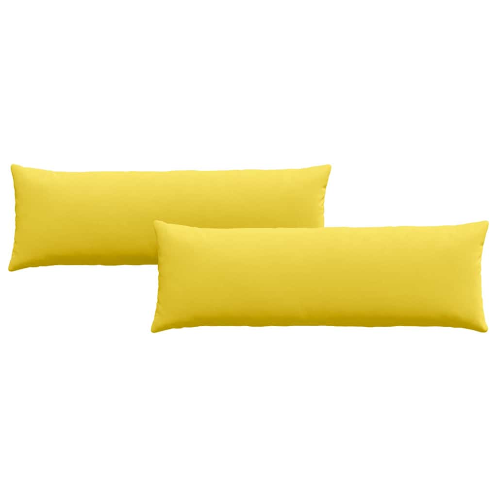 Sofa Cushions 2 Pcs Light Yellow 120 X 40 Cm Fabric
