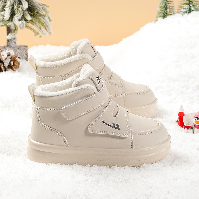Children's cotton shoes winter new cold-proof thickened children's winter shoes older children's velvet warm cotton boots B