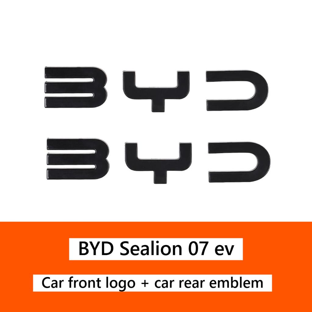 Pro BYD SeaLion 07 EV Zčernalý znak na auto Přední znak Černý kryt Znak Samolepka Nevyžaduje demontáž
