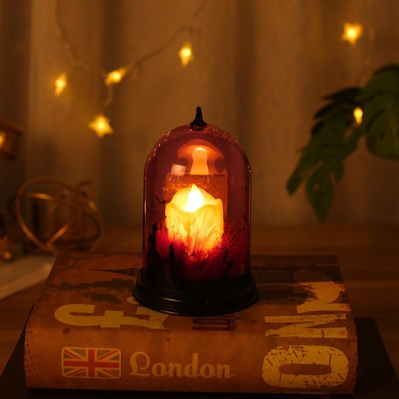 Halloween Witch Black Cat Led Light Creative Candle Light Craft Light Ornament Bar Scene Props Decoration Supplies