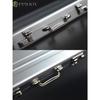 PPIOOY Business Card Holder Aluminum Alloy Slim Lightweight Case Men Holds 30 Cards Storage Stainless Steel Style Attache (Black)