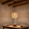 Rattan Pendant Lampshade Retro Design Woven Hanging Light Shade Rustic Elegance Fiber Lamp Cover for