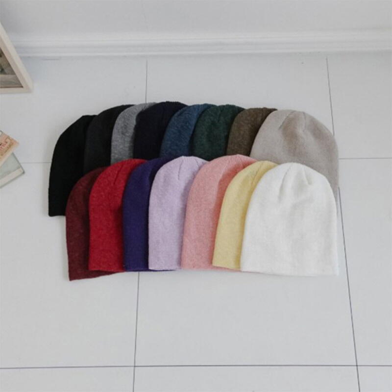 

Men s and Women s Rayon Fabric 15 Color Beanie C8097_Light Purple