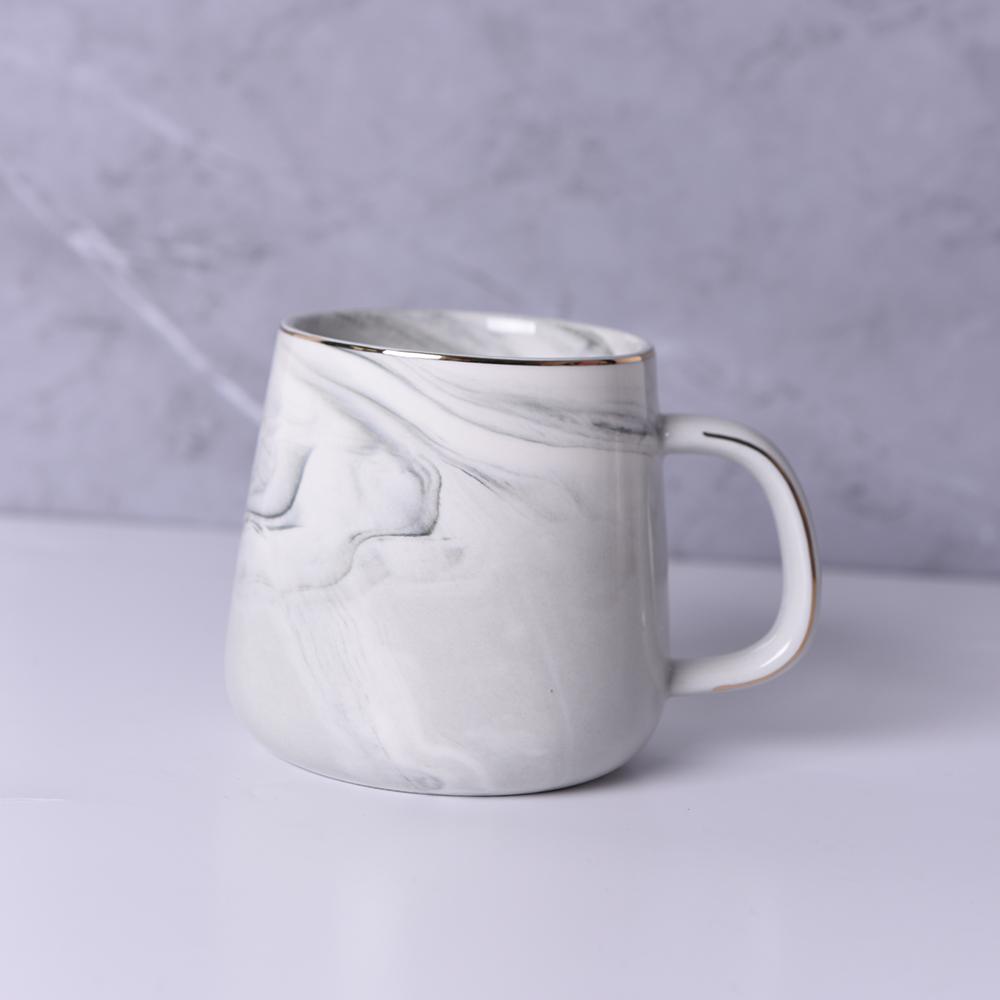 1 stk Keramisk kopp uten lokk med gullkant Kaffekopp Havregrøt Frokostkopp Kreativ Personlig Krus