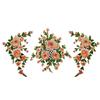 Flower Embroidered Applique Fade Resistant Sewing On Polyester Patches For Shirt Jackets Dress Cheongsam Decoration