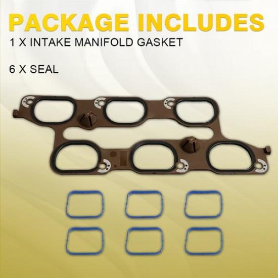 Cylinder Engine Intake Manifold Gasket Upper Lower for Cadillac CTS SRX 10-15 EV