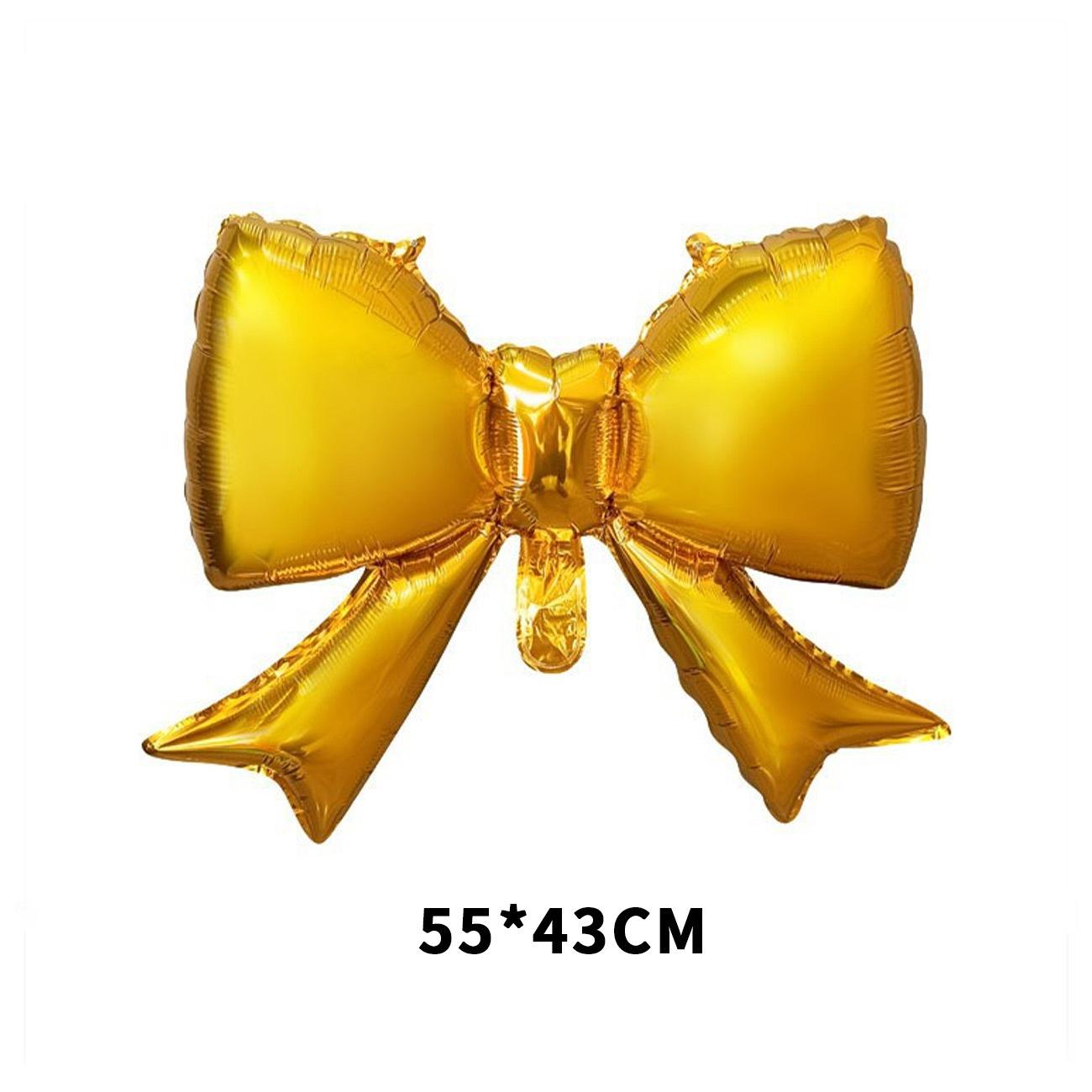 

Красный Черный Звезда Точка Бант Алюминиевый Фольгированный Шар Атмосфера Дня Рождения Фотореквизит Вечеринка по Случаю Дня Рождения Новогодняя Композиция Small fat version bow, gold