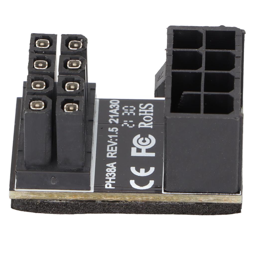 Power Adapter 8Pin Good Electrical Conductivity 180 Degree Steering Connector for Computer Graphics Card