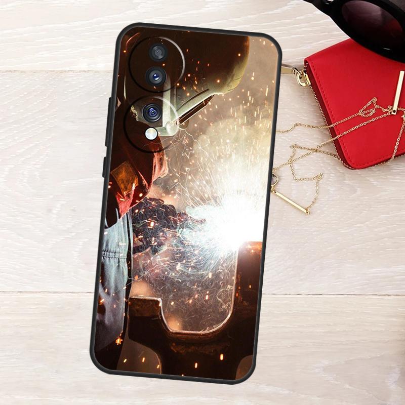 

Welder Welding Hot Metal Worker Case For Honor Magic 8 5 6 7 Lite X9a X9b X9c X9d X8b X8c Win RT 50 70 90 200 400 Pro Cover Honor X8c