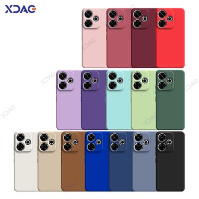Luxury Square Liquid Silicone Cases for Xiaomi Redmi 13 4G 5G Redmi13 6.79" Global 360 Soft Phone Cover Waterproof Bags