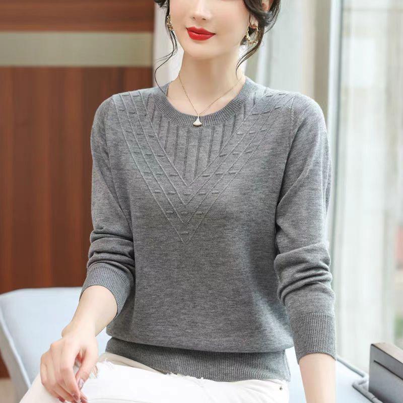 Autumn Winter Women Sweater  O-neck Solid Pullovers Spring Warm Slim Bottoming Shirt Long Sleeve Casual Femme Jumpers